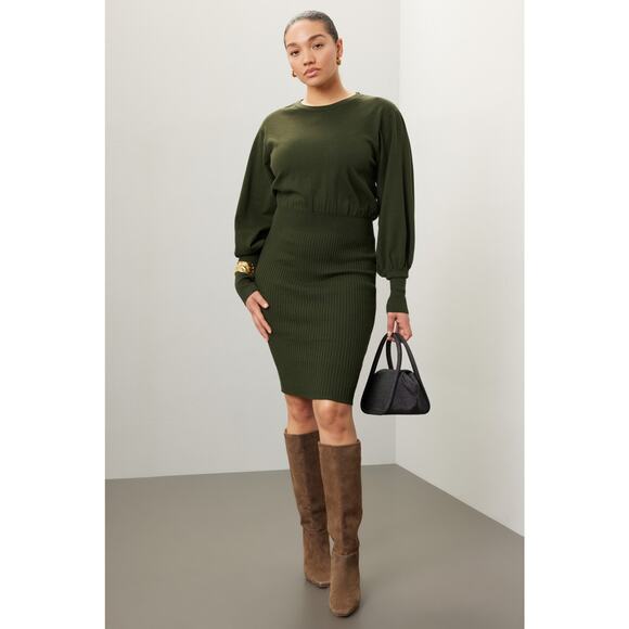 TOCCIN X RTR Ribbed Midi Dress - Size Small - Picture 6 of 8